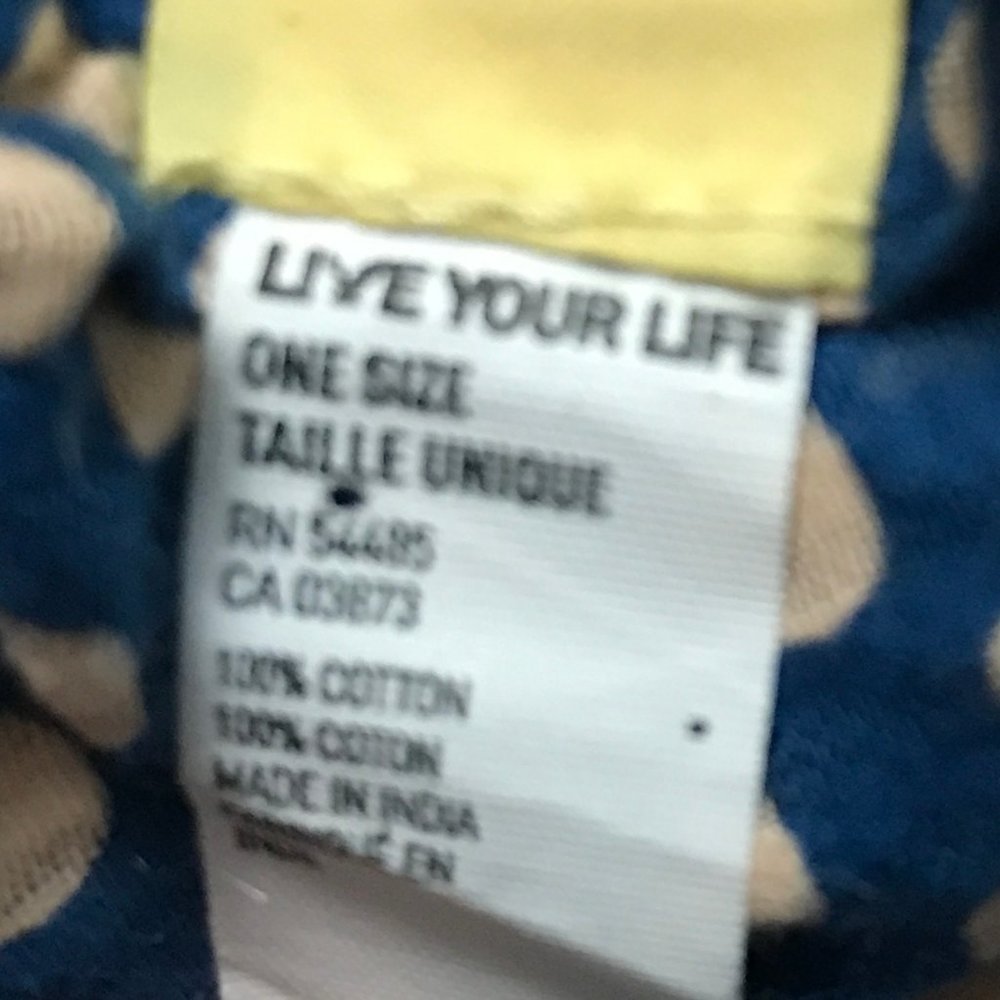 American Eagle Royal Blue Cotton Polka Dot Scarf - Picture 5 of 8